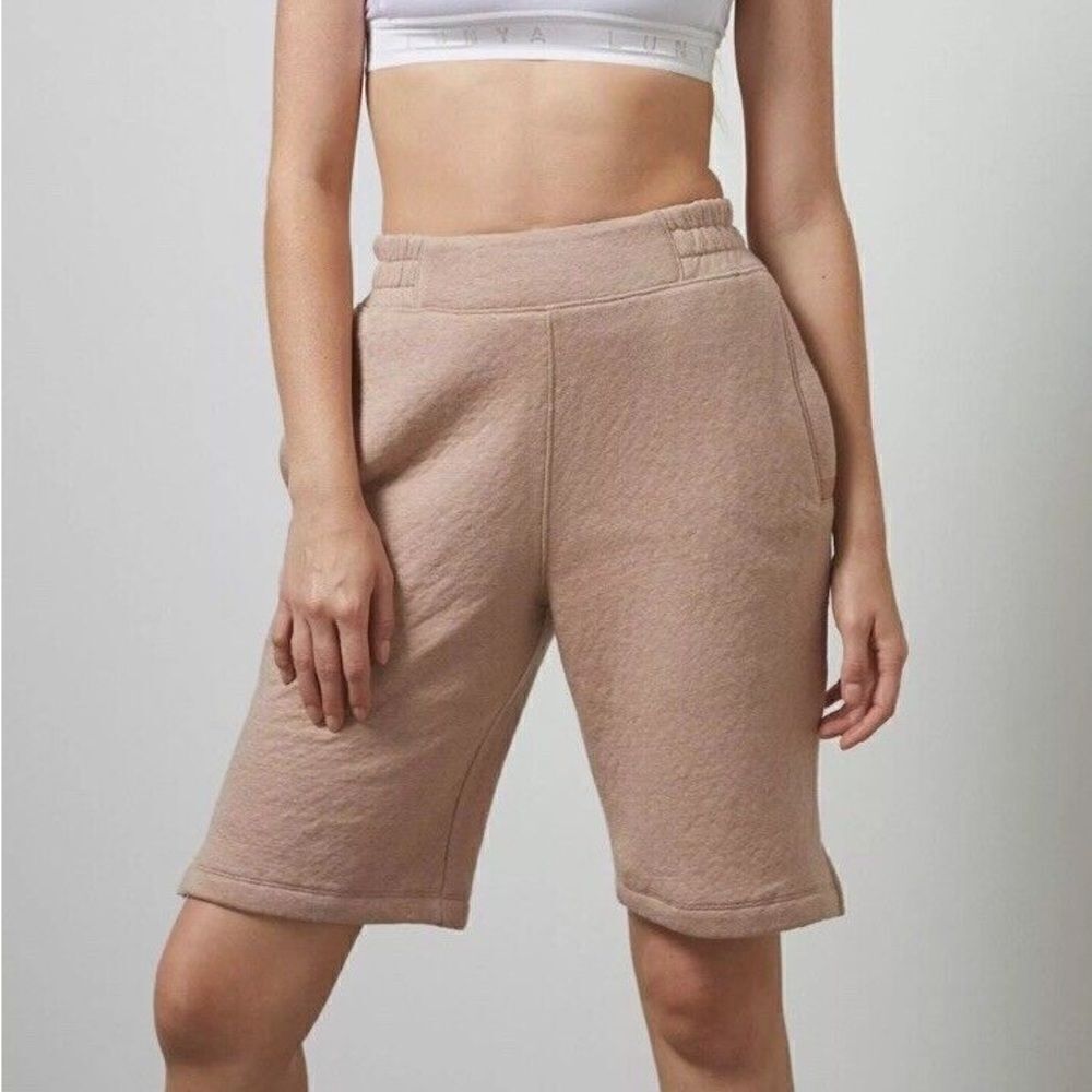 Lunya Women's Restore Double Faced Shorts Otium Tan Size Small